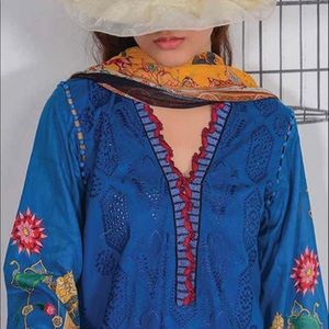 Pakistani 3 picec /Emb Shiffi Lawn size large